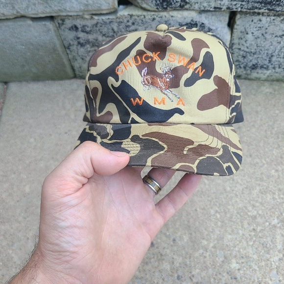 vintage duck Camouflage trucker Chuck Swan WMA Cap - Picture 1 of 5